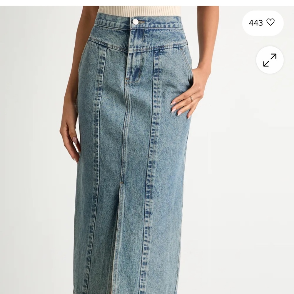 Lulu’s High Rise Midi Skirt